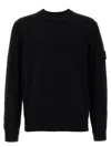 Stone Island Logo Badge Sweater In Black