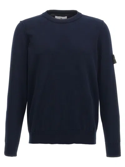 STONE ISLAND LOGO CREW NECK SWEATER