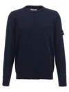 Stone Island Logo Badge Sweatshirt In Blue
