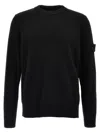 Stone Island Lightweight Wool Crew Neck Pullover In Blue