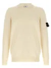 Stone Island Logo Badge Sweater In Yellow