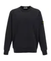 Stone Island Vanisé Brushed Heavy Cotton Sweatshirt In Black