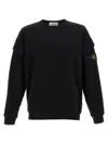 Stone Island Logo Badge Sweatshirt In Black