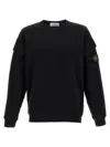 Stone Island Logo Badge Sweatshirt In Black