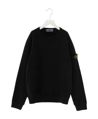 Stone Island Logo Badge Sweatshirt In Black