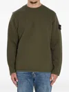 Stone Island Heavy Cotton Crewneck Sweatshirt In Green