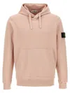Stone Island Hoodie With Compass Application In Pink