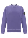 Stone Island Logo Badge Sweatshirt In Purple
