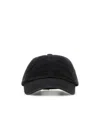 Stone Island Cotton Baseball Cap Curved Brim In Black