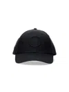 Stone Island Nylon Baseball Hat With Prominent Logo In Black