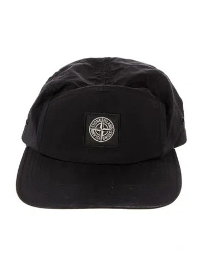 Pre-owned Stone Island Logo Baseball Cap In Black
