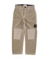 Stone Island Logo Belt Ring Casual Pants In Gray