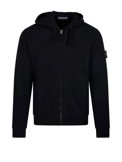 Stone Island Black Zip Hoodie