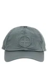 Stone Island Logo Cap Hats Gray In Gray