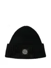 Stone Island Logo Cap  In Black