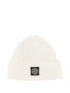 Stone Island Compass-badge Beanie In White