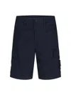Stone Island Logo Badge Bermuda Shorts In Black