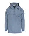 Shop Stone Island Logo Casual Jacket In Blue