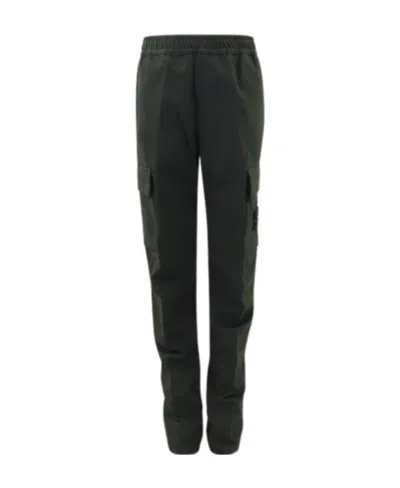Stone Island Logo Casual Pants In Green