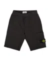 Stone Island Logo Casual Shorts In Gray