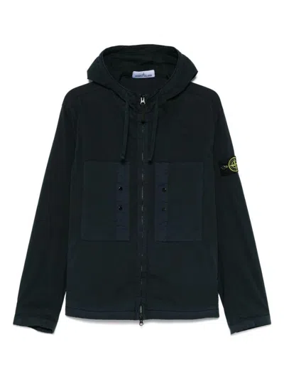 STONE ISLAND STONE ISLAND LOGO COTTON BLOUSON JACKET