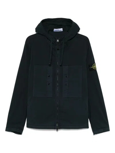 STONE ISLAND STONE ISLAND LOGO COTTON BLOUSON JACKET