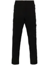 Stone Island Regular Tapered Pants In Black