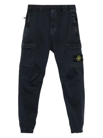 STONE ISLAND STONE ISLAND LOGO COTTON CARGO TROUSERS
