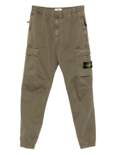 STONE ISLAND STONE ISLAND LOGO COTTON CARGO TROUSERS