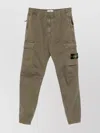 Stone Island Cargo Pocket Elasticated Trousers In Green