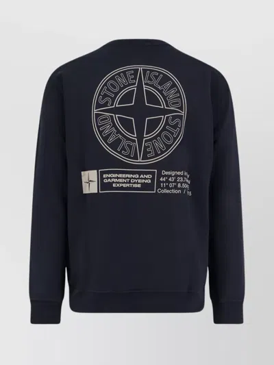 Stone Island Logo Cotton Crew Neck Sweatshirt