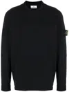 Stone Island Ribbed Crewneck Sweater With Hood And Pockets