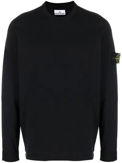 STONE ISLAND STONE ISLAND LOGO COTTON CREWNECK SWEATER