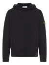 Stone Island Cotton Hoodie With Compass Logo In Multi