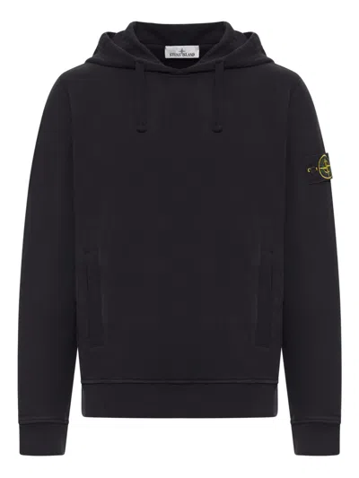 STONE ISLAND LOGO COTTON HOODIE