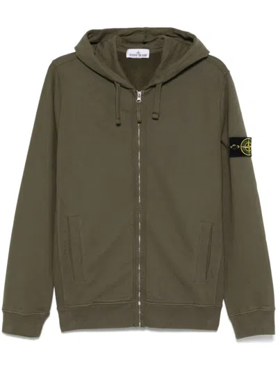 STONE ISLAND LOGO COTTON HOODIE