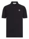 Stone Island Mens Black Brand-patch Regular-fit Stretch-cotton Polo Shirt Xl In Black