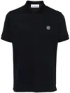Stone Island Mens Black Brand-patch Regular-fit Stretch-cotton Polo Shirt Xl In Black