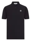 Stone Island Mens Black Brand-patch Regular-fit Stretch-cotton Polo Shirt Xl In Multi