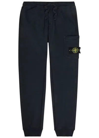 Stone Island Slim-fit Joggers With Elasticated Waistband In Black