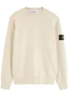 Stone Island Logo Cotton Sweatshirt In Neutral