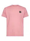 Stone Island Crew Neck T Shirt Short Sleeves In Pink