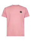 Stone Island Crew Neck T Shirt Short Sleeves In Pink