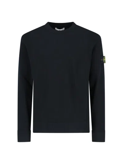 STONE ISLAND LOGO CREW NECK SWEATER