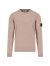 STONE ISLAND LOGO CREW NECK SWEATER