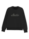 Stone Island Logo Crew-neck Sweatshirt In Black