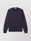 Stone Island Brushed Organic Cotton Fleece Sweatshirt With Ribbed Inserts