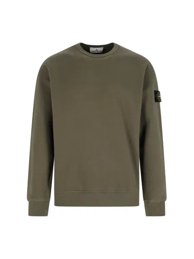 STONE ISLAND LOGO CREWNECK SWEATSHIRT