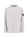 Stone Island Logo Crewneck Sweatshirt In Gray