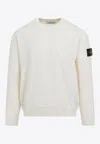 Stone Island Logo Crewneck Sweatshirt In Gray